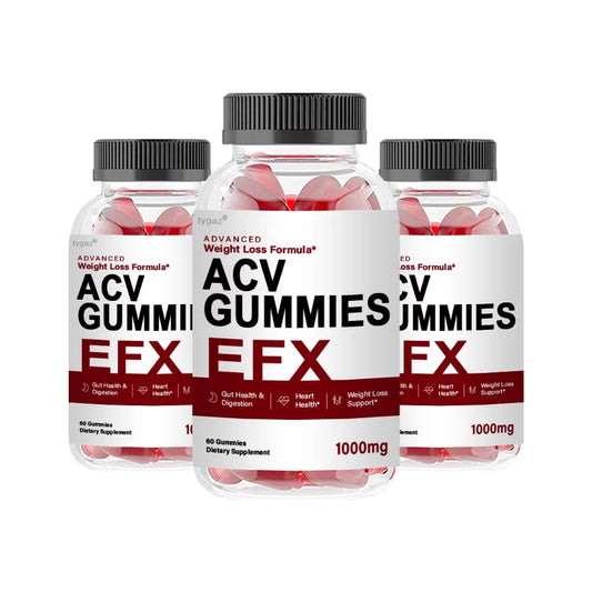 (3 Pack) EFX Gummies, EFX ACV Gummies Advanced Weight Loss Formula
