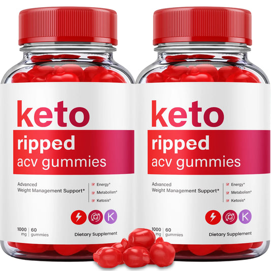 (2 Pack) Keto Ripped ACV Gummies, Keto Ripped ACV Gummies. Keto Ripped ACV Reviews with Apple Cider Vinegar Vitamin B12, Advanced Keto Ripped ACV Gummies (120 Gummies)