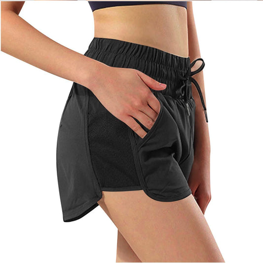 ZZwxWA Womens Shorts Casual, Women's Solid Color Daily Sports Shorts Loose Fading Wicking Breathable High Elasticity Ultra Light Running Fitness Yoga Shorts Womens Shorts My Order